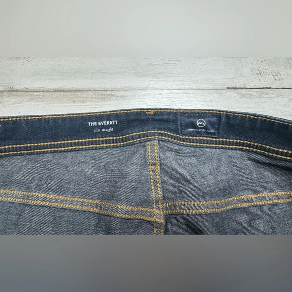 AG Adriano Goldschmied The Everett Blue Jeans Mens 42x32 (44x29) Slim Straight - Picture 7 of 11
